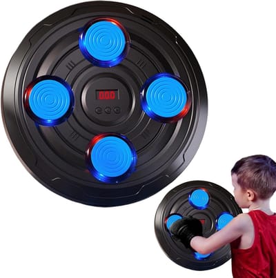 Muziek Boksmachine - Bokstrainer Slim - Fitness Thuis - Interactieve Oefening - 28 x 28 cm - Blauw
