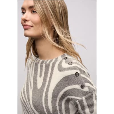 Shirt met zachte gebreide look
