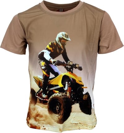 S&C Shirtje Quad Cross bruin Kids & Kind Jongens Bruin - Maat: 98/104