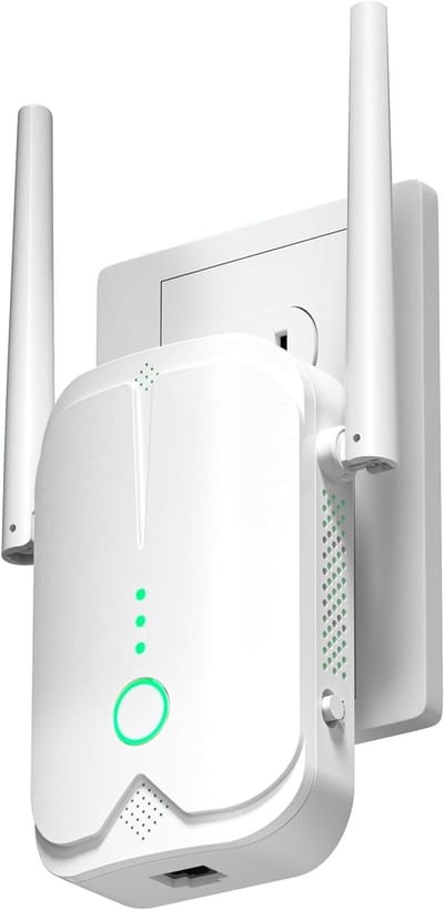 Wifi Versterker - Signaal Booster - Internet Uitbreiden - Groot Bereik - 5000 m² - Wit