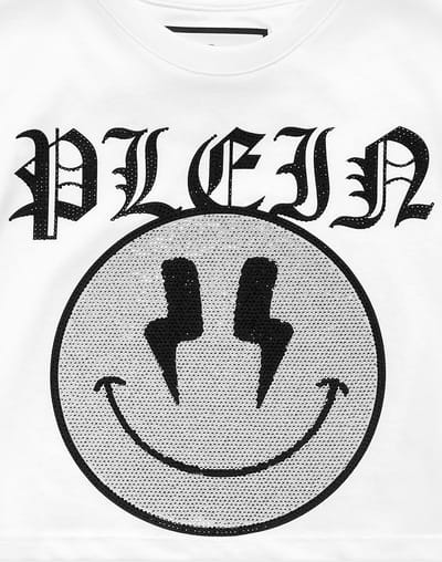 Cropped T-Shirt Round Neck Ss Smile