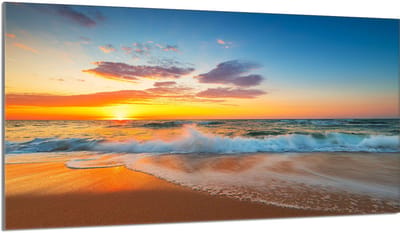 TMK ArtDeko - Snijplank van gehard glas - 90x52 cm - Maritiem motief - Modern ontwerp