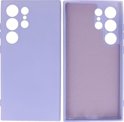 Fashion Backcover Telefoonhoesje - Color Hoesje - Geschikt voor de Samsung Galaxy S24 Ultra - Paars