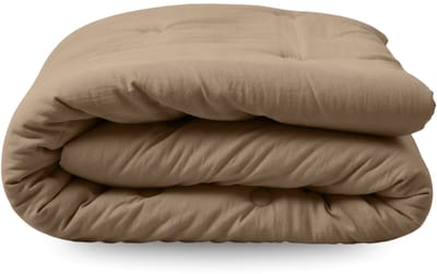 Zelesta Japandibed Katoen Mousseline - Dekbed zonder overtrek katoen - Wasbaar dekbed - Met vaste overtrek - Brown - 140x200cm
