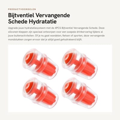 Bijtventiel 4PCS - Vervangend Mondstuk - Siliconen - Hydratatiepakket - BPA Vrij - Zacht en Lichtgewicht
