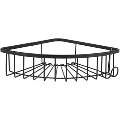 Aquavive Doucherek - Hoek - Met Schroeven - Metaal - Zwart - 21x27x6cm