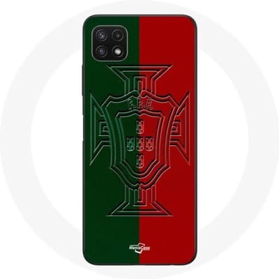 Coque - Maniacase - Samsung Galaxy A22 5G - Portugal logo vert et rouge - Souple - Protection noir