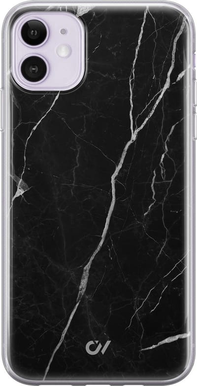 Hoesje geschikt voor Apple iPhone 11 - Marble Noir - - Zwart - Apple - Casevibes
