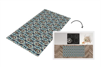 Keukenloper 120x60 cm - Keukenmat vinyl Retro - Bloem - Patronen - Keukenmatten loper - Keuken vloerkleed tapijt