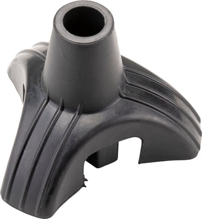Rubberen dop met 3 pootjes voor wandelstok 18 mm en 19 mm - Meer grip- Zwart - Stokdop - Wandelstok blijft zo overeind staan - MultiMotion