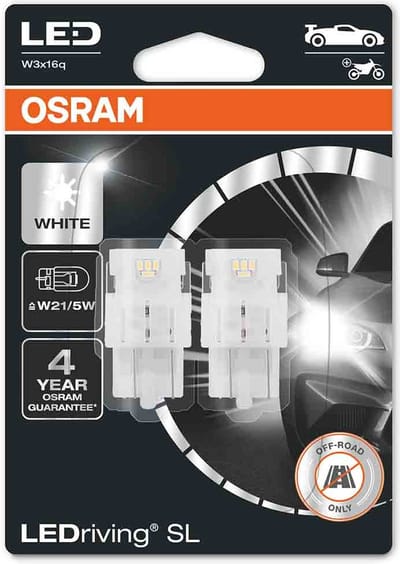 Osram W21/5W LED Retrofit Wit W3x16q 2 Stuks