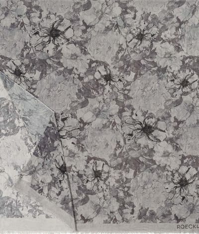 ROECKL sjaal Flower Wind Scarf Silvergrey grijs