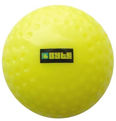 Kinder Hockey Bal - Training Bal - Hockey Buiten - Lichtgewicht - Standaard Grootte - Geel