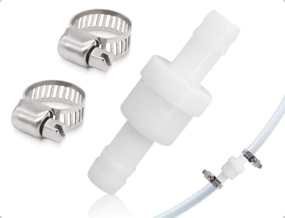 Dailygoods- Terugslagklep 150mm - Plastic - Inclusief roestvrijstalen beugels - Voorkomt terugstroming - Eenvoudige installatie - Duurzaam materiaal - Afsluiter