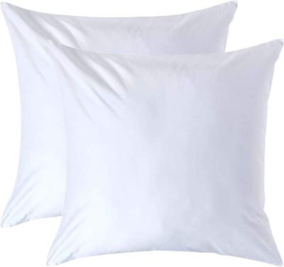 Homescapes Luxe Satijn Kussensloop 60x60 cm – Wit – Set van 2 – 100% Egyptisch Katoen Satijn – Draaddichtheid 1000