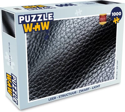 Puzzel Leer - Structuur - Zwart - Licht - Legpuzzel - Puzzel 1000 stukjes volwassenen