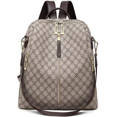 Nieuwe Bedrukte Rugzak voor Dames Dubbel Doel Anti-diefstal Rugzak Populaire Koreaanse Stijl Schooltas gray