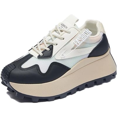 Populaire Dikke Zool Papa Schoenen voor Dames Nieuwe Lente Editie Kleine Hoogteverhoging Super Casual Forrest Gump Sportschoenen 35 zwart