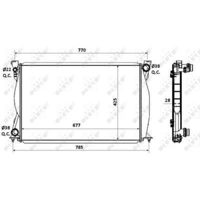 Radiator, motorkoeling NRF 58359