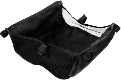 Kinderwagen Opbergmand - Onderste Mand Organizer - Babybenodigdheden Meenemen - Duurzaam Oxford Stof - 30x30x10 cm - Zwart