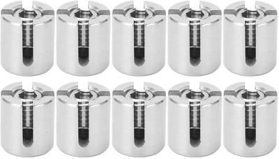 Dailygoods- Kruiskabelklem Roestvrij Staal 316 - 10 Stuks - Hoge Sterkte - Eenvoudig te Installeren - Relingklembevestiging - Compact Formaat - Kabelrailklem