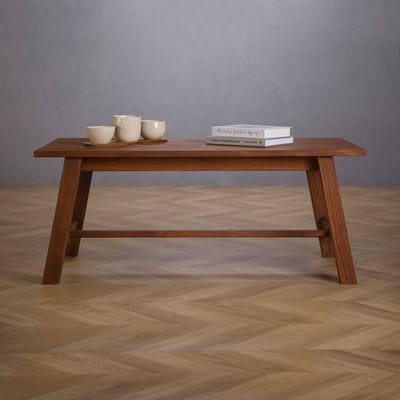 Salontafel LUZERNA van massief hout - donkerbruin