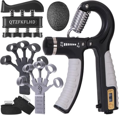 Gripkrachttrainer voor onderarmversterking en stressverlichting - 5-delige set