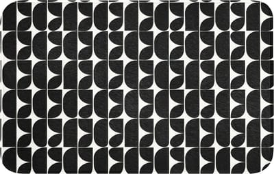 WC mat 80x50 cm - Antislip - Modern - Geometrisch - Zwart - Toiletmat - Vloermat - Douchemat - Toilet tapijt - Toiletmatten