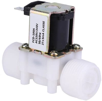 Dailygoody - Elektrische Ventiel 220V G3/4 Normaal Gesloten Kunststof