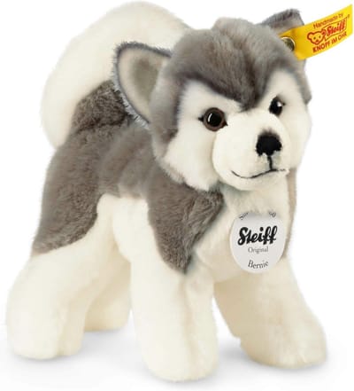 Staande Husky knuffel 17 cm Steiff Bernie