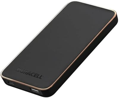 Duracell powerbank 10.000mAh charge plus - 2 apparaten - snelladen - USB - USB-C - 12 tot 15W - strak design