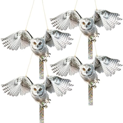 4-delige Reflecterende Plastic Uil Vogelenafstoter – Hanging Design voor Balkon en Tuin