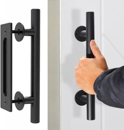 Dailygoods- Schuifdeurgreep - Trekgreep - Deurgreep voor Schuifdeuren - Houten Deuren - Inclusief Montageaccessoires - 4,8 mm Dikke Plaat