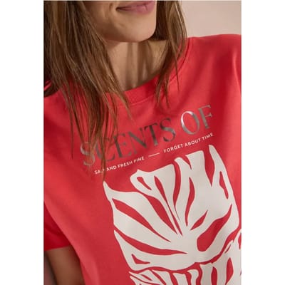 Shirt met ronde hals en frontprint