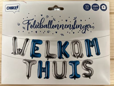 Welkom Thuis FolieBallonnenslinger -Ballonslinger - Folie Ballonnen