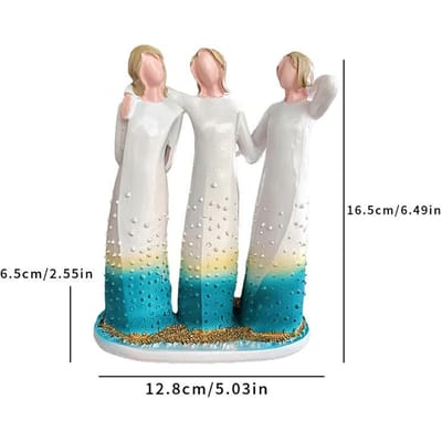 Drie Vrouwen Hars Ambacht Decoraties Creatieve Cadeaus voor Thuis Bureau Slaapkamer Decoratie Festival Herdenkingscadeaus white