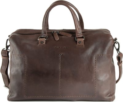 HAROLD'S Leren Business tas Laptoptas met laptopvak Caugio Businessbag Brown Donkerbruin