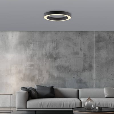LED plafondlamp PURE Lines, Ø 35 cm, grafiet, CCT, afstandsbediening