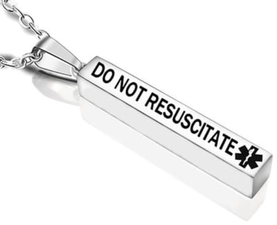 Go Go Gadget - Niet-reanimeren ketting - Do not resuscitate - RVS - Zilverkleurig