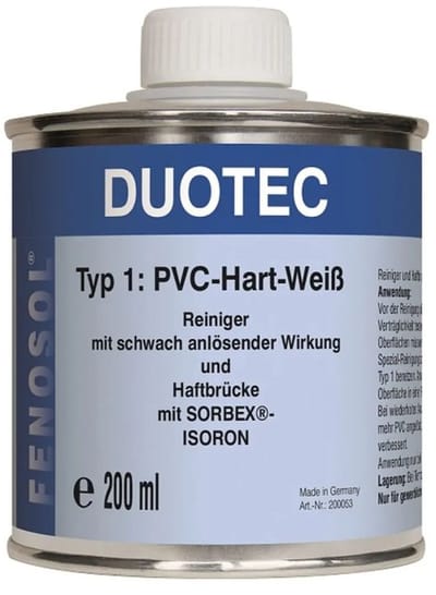 PVC lijm, PVC hard lijm, Fenosol DUOTEC 200ml, type 1, hard PVC, wit