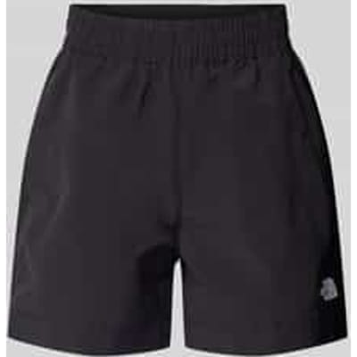 Korte regular fit broek met labelstitching