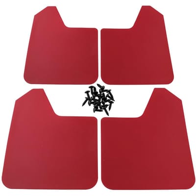 Universele MF12 BAS BLK Spatborden voor Auto Spatborden Beschermers Spatborden met Schroeven rood