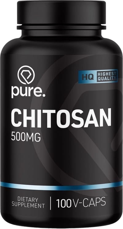 Pure. - Chitosan - 100 vegan capsules - hoog gedoseerd – cholesterolgehalten