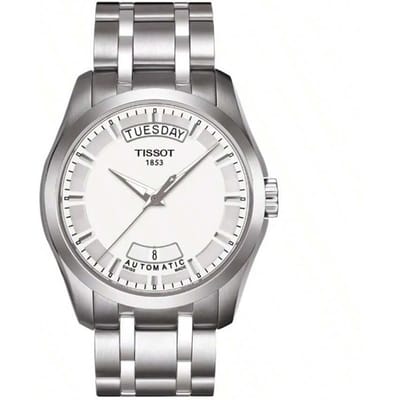 Tissot heren mechanisch horloge, 100m waterdicht, roestvrijstalen band T035.407.11.031.00 wit