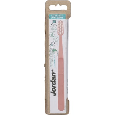 Jordan - Tandenborstel Extra Soft - Green Clean - 5/10 jaar - Blauw