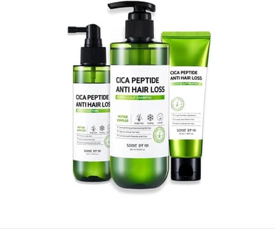 SOME BY MI Cica Peptide Anti Hair Loss Derma Scalp Set – Shampoo 285 ML + Treatment 50ML + Tonic 150ML
