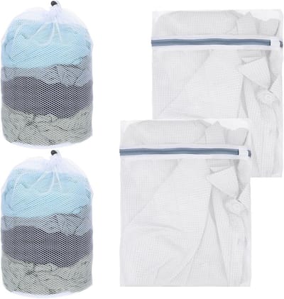 Gaaszakken voor wasgoed - Wasnetten - Kleding beschermen - Duurzaam polyester - 38 x 305 cm - Wit