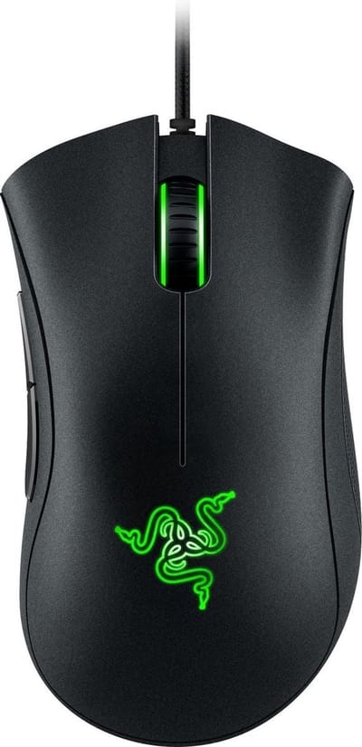 Razer DeathAdder Essential Gaming Muis – 6400 DPI Optische Sensor – Bedraad – Ergonomische Gaming Mouse voor PC – Programmeerbare Knoppen – Zwart
