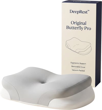 DeepRest™ Original Butterfly Pro Hoofdkussen - Ergonomisch Traagschuim Kussen - 60x40 cm - Voor Rug- en Zijslapers