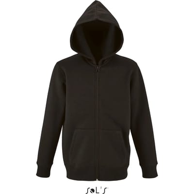 SOL'S Kids´ Zip Hoodie Stone L02092 - Black - 6 Jahre (106/116)